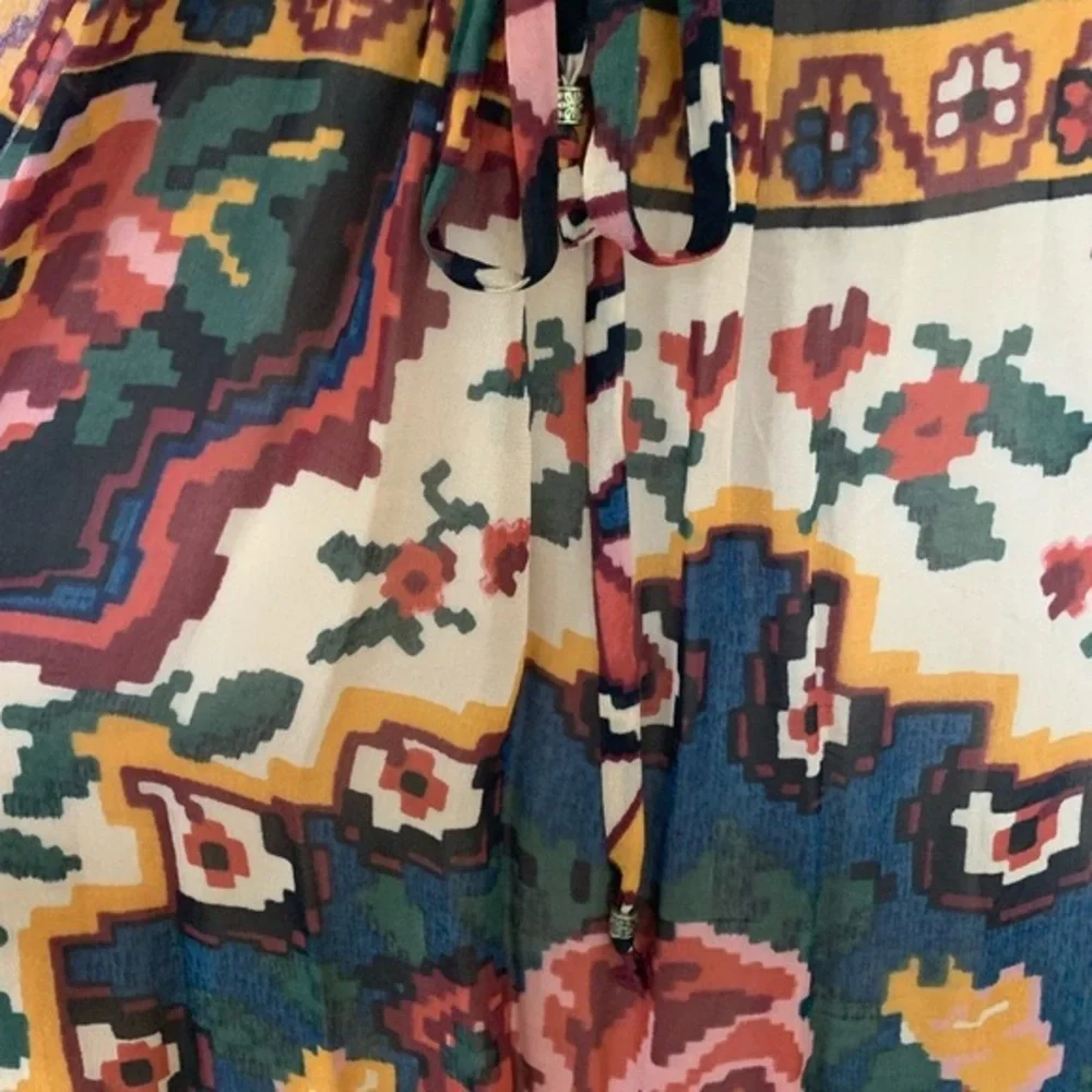 ✨HP✨ Anthro | Mosaic Vintage Floral Midi Dress - Picture 8 of 12